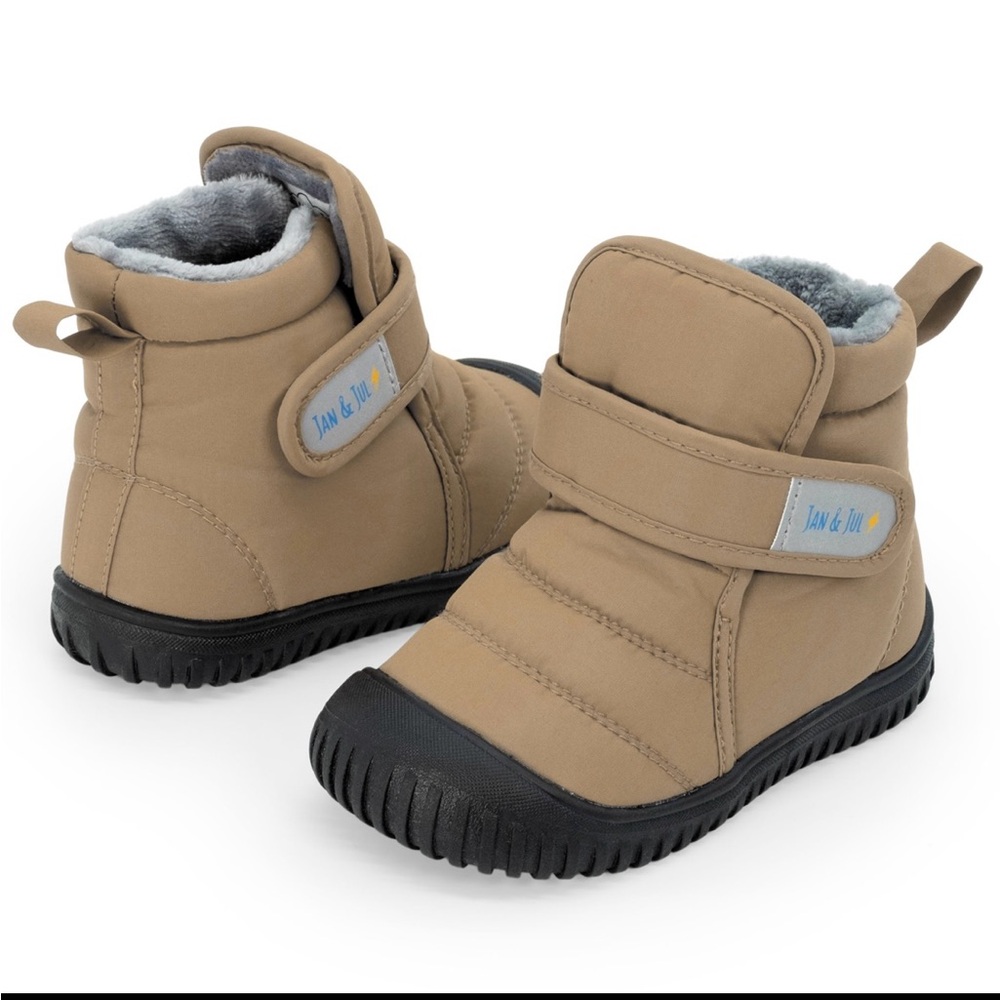 Jan and Jul Insulated Ankle Boots in Soft Brown, US Toddler 5